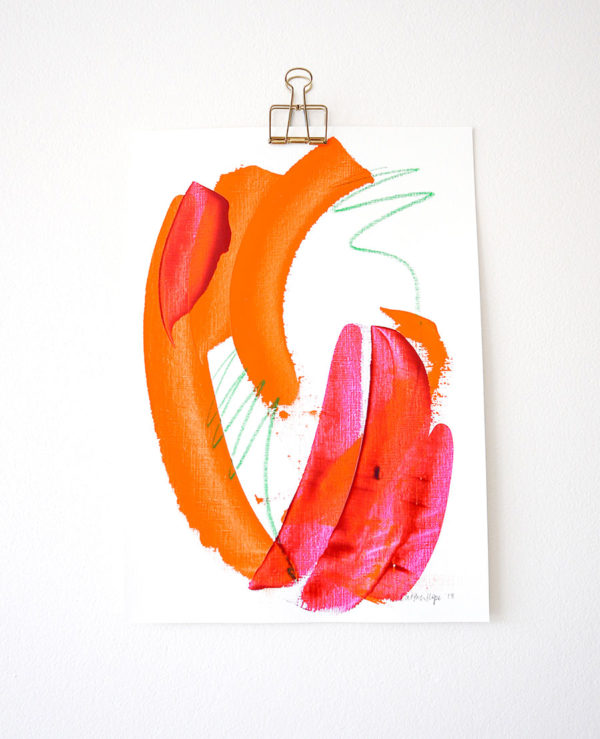 caitlin hope fruity original artwork, abstract and colourful