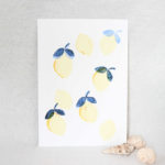 lemonade print, seashore collection, bright and colourful, caitlin hope art