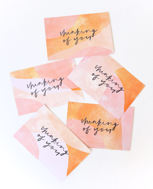 thinking of you postcards 5 pack caitlin hope design abstract art