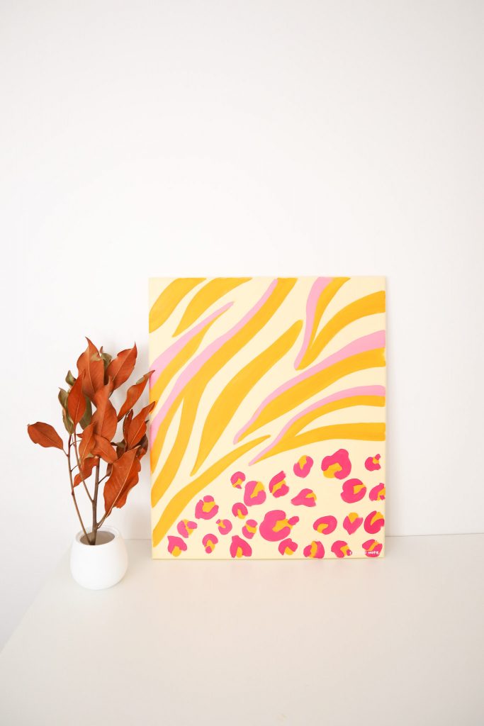 Colourful abstract canvas commission artwork